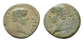 Phrygia, Prymnessus. Germanicus and Drusus. Æ (15,16 mm, 3,02 g) Possibly struck under Tiberius. Bare head of Germanicus r. R/ Bare head of Drusus l. ...