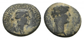 Lycaonia, Iconium (as Claudiconium). Claudius (AD 41-54). Æ (19,06 mm, 4,62 g). Annius Afrinus, legate. Laureate head r. R/ Draped bust of Agrippina I...