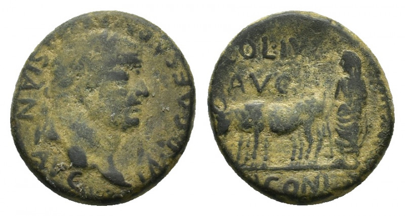 Lycaonia, Iconium. Vespasian, (AD 69-79). Æ ( 22,74 mm, 11.13 g, 12 h). Laureate...