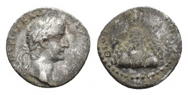 Cappadocia, Caesaraea-Eusebia. Tiberius (14-37), c. AD 17-32. AR Drachm (17,89 mm, 3,73 g). Laureate head r. R/ Mount Argaios surmounted by statue of ...