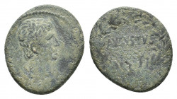 Seleucis and Pieria, Antioch. Augustus (27 BC - AD 14). Æ As (24,08 mm, 10, 74 g). c. 27-5 BC. Bare head r. R/ AVGVSTVS within wreath. RPC I 4100. Fin...