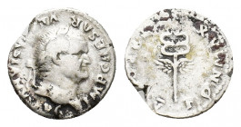 Vespasian (AD 69-79). AR Denarius (17,67 mm, 3,03 g). Rome, AD 74. Laureate head r. R/ Winged caduceus. RIC 75; RSC 362. Very fine.