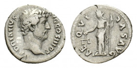 Hadrian (AD 117-138). AR Denarius (17,28 mm, 3,15 g). Rome, AD 137-138. Bare head r. R/ Aequitas standing l., holding scales and sceptre. RIC 228; RSC...