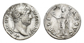 Hadrian (AD 117-138). AR Denarius (16,61 mm, 3,30 g). Rome. Laureate head r. R/ Felicitas standing facing, head l., holding branch and caduceus. RIC 2...