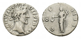 Antoninus Pius (AD.138-161). AR denarius (16,67 mm, 2,72 g). Rome, AD 145-147. Laureate head r. / Vesta standing l., holding simpulum and palladium. R...