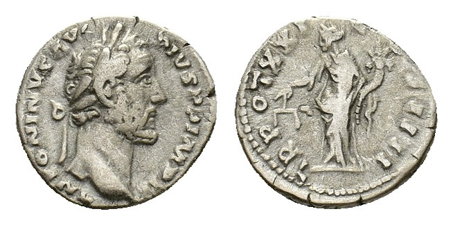 Antoninus Pius (AD.138-161). AR Denarius (16,39 mm, 2,93 g). Rome, AD 157-158. L...