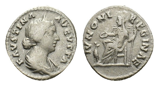 Faustina Junior (Augusta, 147-175). AR Denarius (16,72 mm, 3,27 g). Rome, AD 165...