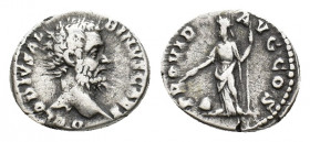 Clodius Albinus (Caesar, 193-195). AR Denarius (17,95 mm, 3,35 g). Rome, AD 193. Bare head r., R/ Providentia standing l., holding wand over globe and...