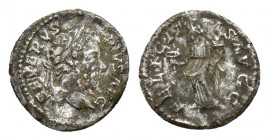 Septimius Severus (AD 193-211). AR Denarius (17,84 mm, 3,33 g), Rome, AD 202-210. Laureate head of Septimius Severus r. R/ Felicitas standing front, h...