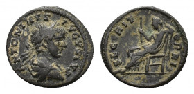 Caracalla (AD 198-217). AR Denarius (18,34 mm, 3,03 g), Laodicea, AD 200-201. Laureate, draped and cuirassed bust r. R/ Securitas seated l., holding s...