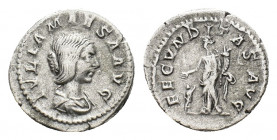 Julia Maesa (Augusta, 218-224/5). AR Denarius (19,18 mm, 2,80 g). Rome, 218-220. Draped bust r. R/ FECVNDITAS • AVG, Fecunditas standing l., extending...