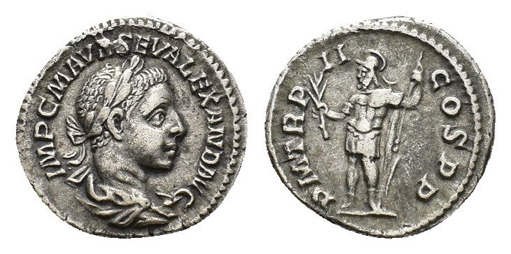 Severus Alexander (AD 222-235). AR Denarius (18,45 mm, 2,87 g). Rome, AD 223. La...