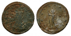 Gallienus (AD 253-268). BI Antoninianus (21,02 mm, 3,18 g). Antioch, AD 263. Radiate, draped, and cuirassed bust r. R/ Jupiter standing l., holding sc...