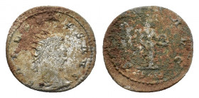 Gallienus (AD 253-268). BI Antoninianus (20,07 mm, 3,71 g). Antioch, AD 264-265. Radiate, draped, and cuirassed bust r. R/ Gallienus (?) standing r., ...