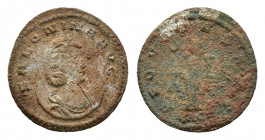 Salonina (Augusta, 254-268). BI Antoninianus (19,85 mm, 3,67 g). Rome, AD 260-268. Diademed and draped bust r., set on crescent. R/ Fecunditas (?) sta...