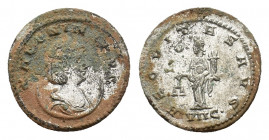 Salonina (Augusta, 254-268). BI Antoninianus (20,01 mm, 3,81 g). Antioch, AD 266. Diademed and draped bust r., set on crescent. R/ Aequitas standing f...