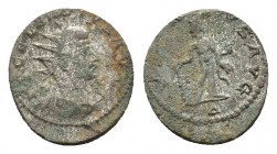 Claudius II Gothicus (268-270). BI Antoninianus (18,34 mm, 4,02 g). Antioch, AD 268. Radiate, draped, and cuirassed bust r. R/ Hercules standing facin...