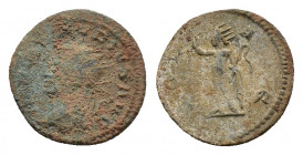 Claudius II Gothicus (268-270). Æ Antoninianus (19,45 mm, 3,50 g), Antioch, AD 270. Radiate head l. R/ Sol standing front, head l., raising hand and h...