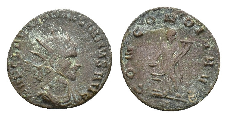 Quintillus (AD 270). Antoninianus (18,67 mm, 2,87 g). Rome, AD 270. Radiate, dra...