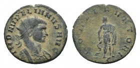 Aurelian (270-275). Æ Antoninianus (20,41 mm, 3,01 g). Serdica, AD 271. Radiate, draped and cuirassed bust r. R/ Aesculapius, standing facing, head l....