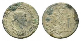 Diocletian (284-305). Æ Antoninianus (20,18 mm, 4,22 g). Uncertain mint. Radiate, draped and cuirassed bust r. R/ Emperor on l., holding parazonium an...