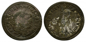 Constantius I (Caesar, 293-305). BI Follis (28,15 mm, 8,49 g). Cyzicus, AD 297-299. Laureate head r. R/ Genius standing facing, head l., holding pater...