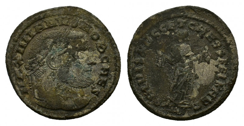 Galerius (Caesar, 293-305). Æ Follis (25,07 mm, 9,26 g). Carthage, AD 298-299. L...