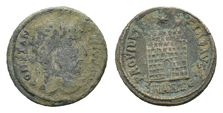 Constantine I (307-337). Æ Follis (19,85 mm, 3,22 g). Antioch, AD 326-7. Laureat...