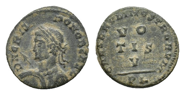 Crispus (Caesar, 316-326). Æ Follis (17,95 mm, 3,11 g). Lyons, AD 320. Laureate,...