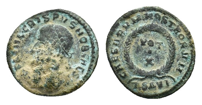 Crispus (Caesar, 316-326). Æ Follis (18,17 mm, 2,66 g). Thessalonica, 320-321. L...