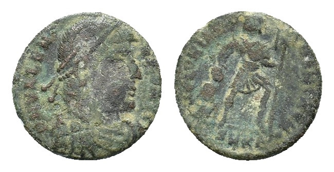 Valens (364-378). Ӕ (16,22 mm, 2,48 g). Cyzicus, AD 367-375. Diademed, draped an...