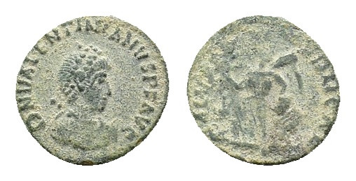 Valentinian II (375-392). Ӕ (12,26 mm, 1,07 g). Uncertain mint. Diademed, draped...