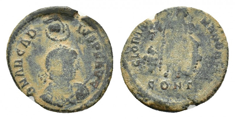 Arcadius (383-408). Ӕ (22,24 mm, 5,14 g). Constantinople, AD 383-388. Diademed, ...