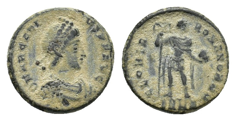 Arcadius (383-408). Ӕ (19,04 mm, 5,45 g). Uncertain mint. Diademed, draped and c...
