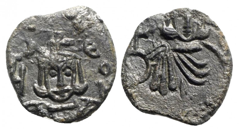 Leo V and Constantine (813-820). Æ 40 Nummi (18.5mm, 2.60g, 6h). Syracuse. Crown...