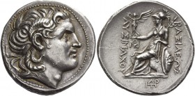 Kingdom of Thrace, Lysimachus, 323 – 281 and posthumous issues. Tetradrachm, Amphipolis circa 288-281, AR 17.06 g. Diademed head of deified Alexander ...