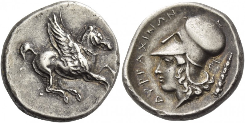 Illyria, Dyrrachium. Stater after 350, AR 8.63 g. Pegasus flying r. Rev. ΔΥΡΡΑΧΙ...