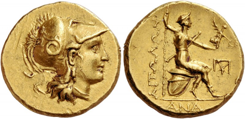 Aetolia, Aetolian League. Stater 275-245, AV 8.53 g. Head of Athena r., wearing ...