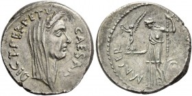 C. Iulius Caesar and P. Sepullius Macer. Denarius 44, AR 3.77 g. CAESAR – DICT·PERPETV (sic!) Veiled and wreathed head of Caesar r. Rev. P·SEPVLLIVS –...