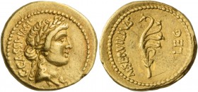 C. Cassius Longinus and M. Servillius. Aureus, mint moving with Brutus and Cassius 43-42 BC, AV 8.04 g. C·CASSI·IMP Laureate head of Libertas r. Rev. ...