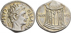 Octavian as Augustus, 27 BC – 14 AD. Denarius, Colonia Patricia (?) circa 18 BC, AR 3.92 g. CAEASARI – AVGVSTO Laureate head r. Rev. MAR – VLT Aquila ...