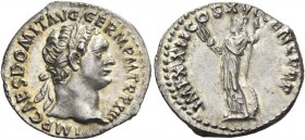 Domitian augustus, 81 – 96. Denarius 93-94, AR 3.52 g. IMP CAES DOMIT AVG – GERM P M TR P XIII Laureate head r. Rev. IMP XXII COS XVI CENS P P P Miner...