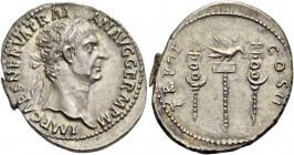 Trajan, 98 – 117. Cistohoric tetradrachm, Ephesus (?) 98-99, AR 10.96 g. IMP CAES NERVA TRAI – AN AVG GERM P M Laureate head r. Rev. TR POT – COS II E...