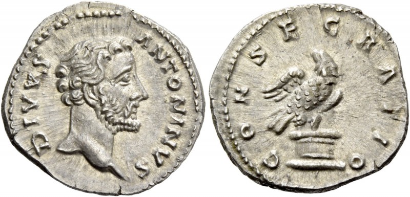 Antoninus Pius, 138 – 161. Divus Antoninus Pius. Denarius after 161, AR 3.19 g. ...