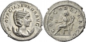 Otacilia Severa, wife of Philip I. Antoninianus circa 244-246, AR 3.71 g. M OTACIL SEVERA AVG Diademed and draped bust r., on crescent. Rev. CONCORDIA...