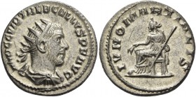 Trebonianus Gallus, 251 – 253. Antoninianus Antiochia 251-253, AR 4.09 g. IMP C C VIB TREB GALLVS P F AVG Radiate, draped, and cuirassed bust r. Rev. ...