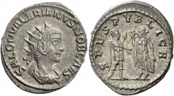 Saloninus caesar, 258 – 260. Antoninianus, Samosata circa 258-260, billon 4.26 g. SALON VALERIANVS NOB CAES Radiate and draped bust r. Rev. SPES PVBLI...