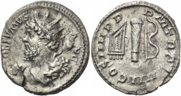Postumus, 260 – 269. Antoninianus, Colonia 266, AR 4.16 g. [IMP C P]OSTVMVS AVG Radiate bust l., wearing lion’s skin and holding club. Rev. P M TR P I...