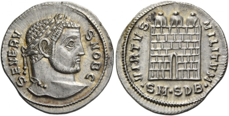 Severus II caesar, 305 – 306. Argenteus, Serdica 305-306, AR 3.33 g. SEVERV – S ...