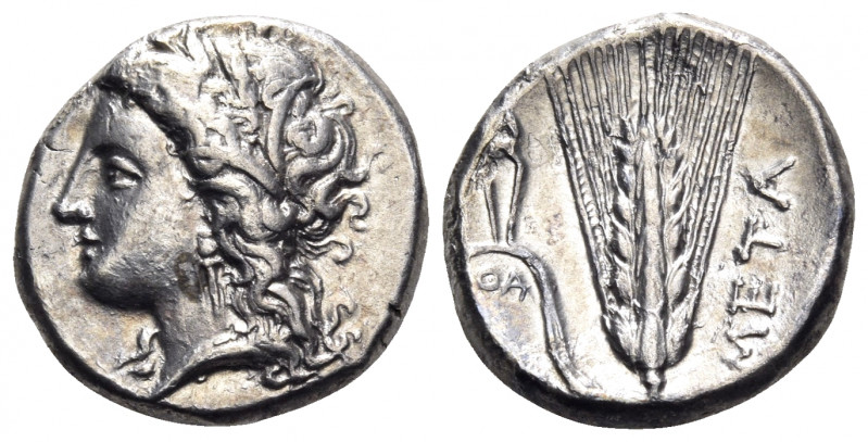 LUCANIA. Metapontion. Circa 330-290 BC. Nomos (Silver, 20 mm, 7.81 g, 3 h), stru...